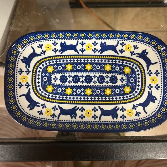 Cat ceramic platter, plate or bowl - Picture 1 of 7